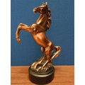 Marian Imports Marian Imports F13105 8.55 x 13 in.Treasure of Nature Howling Bronze Rearing Horse Statue 13105